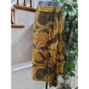 Sara Isabella Women's Multicolor Floral Acrylic Blend Knee Length Skirt Size 12